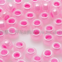 3mm圓管日本珠亮彩螢光熱情粉紅色--10g