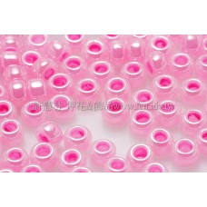 3mm圓管日本珠亮彩螢光熱情粉紅色--10g