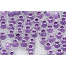 3mm圓管日本珠水晶內鑲紫藤色--10g