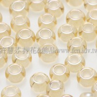 3mm圓管日本珠黃水仙內鑲不透明白色--10g