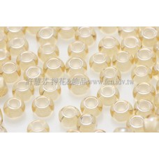 3mm圓管日本珠黃水仙內鑲不透明白色--10g