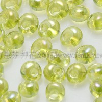 3mm包包日本珠-透明彩虹萊姆綠色-10g
