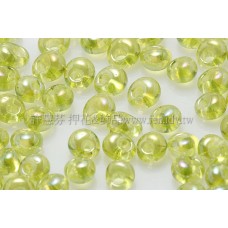 3mm包包日本珠-透明彩虹萊姆綠色-10g