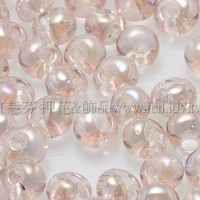 3mm包包日本珠-透明彩虹水蜜桃色-10g
