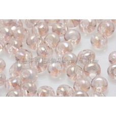 3mm包包日本珠-透明彩虹水蜜桃色-10g