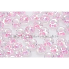 3mm包包日本珠-透明彩虹芭蕾粉紅色-10g