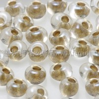 3mm包包日本珠-七彩水晶光內鑲金色-10g