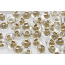 3mm包包日本珠-七彩水晶光內鑲金色-10g