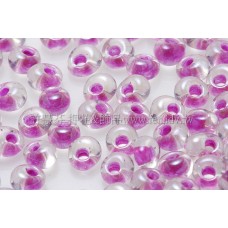 3mm包包日本珠-水晶內鑲不透明紫紅色-10g