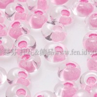 3mm包包日本珠-水晶內鑲不透明奶油粉紅色-10g