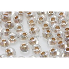 3mm包包日本珠-水晶透明彩虹金色-10g