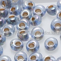 3mm包包日本珠-藍寶石透明彩虹金色-10g