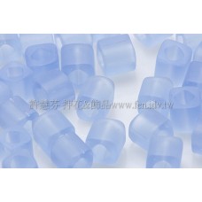 4mm方管日本珠透明霧面天藍色--10g