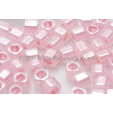 3mm方管日本珠斯里蘭卡珠光純真粉紅色--10g