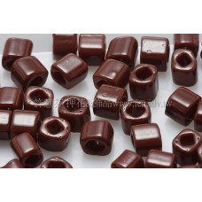 3mm方管日本珠不透明深咖啡色--10g