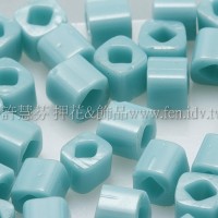 3mm方管日本珠不透明藍綠松石色--10g