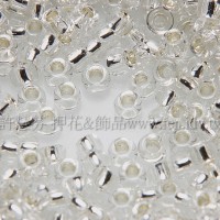 1.5mm日本珠-透明水晶灌銀色-5g