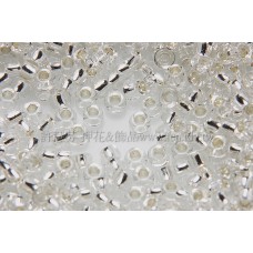 1.5mm日本珠-透明水晶灌銀色-5g
