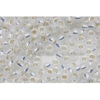 1.5mm日本珠-牛奶白內鑲銀色-5g