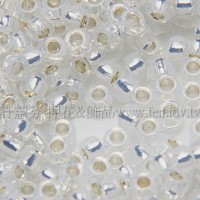 1.5mm日本珠-牛奶白內鑲銀色-5g