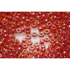 1.5mm日本珠-黃玉彩虹內鑲紅酒色-5g