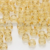 2mm日本珠透明-金菊色--10g