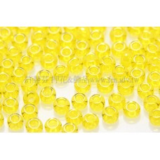 2mm日本珠透明-黃色--10g