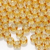 2mm日本珠黃色玻璃內鑲-金色--10g
