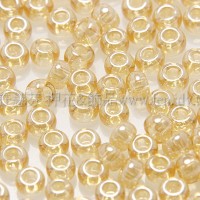 2mm日本珠透明-珠光土黃色--10g
