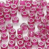2mm日本珠透明-珠光玫瑰桃紅色--10g