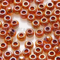 2mm日本珠透明-七彩珠光深蜂蜜色--10g