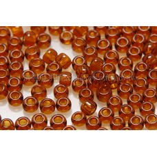 2mm日本珠透明-紅咖啡色--10g