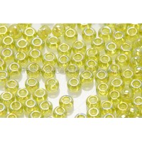2mm日本珠透明-七彩蘋果黃綠色--10g