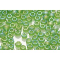 2mm日本珠霧面半透明-混合葉綠色--10g