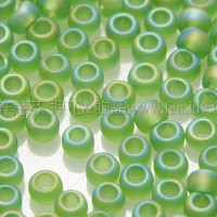 2mm日本珠霧面半透明-混合葉綠色--10g