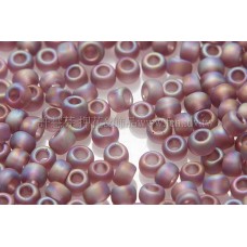 2mm日本珠霧面半透明-混合紫丁香色--10g