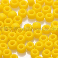 2mm日本珠不透明-鮮黃色--10g