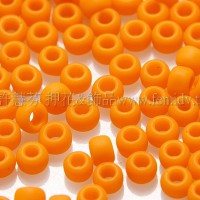 2mm日本珠不透明-豔橙色--10g