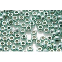 2mm日本珠珍珠光-銀亮綠色--10g