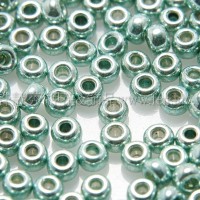 2mm日本珠珍珠光-銀亮綠色--10g
