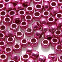 2mm日本珠金屬光-桃紅色--10g