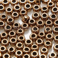 2mm日本珠金屬光-淺可可金色--5g