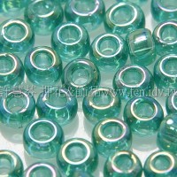 3mm日本珠透明珠光孔雀石綠色--10g
