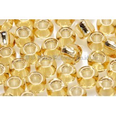 4mm日本珠-金黃玻璃內鑲金箔色-10g