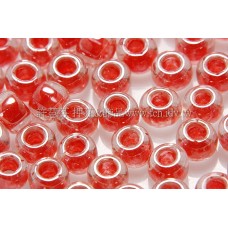4mm日本珠-珠光玻璃內鑲西瓜紅色-10g