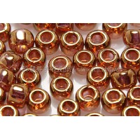4mm日本珠-茶水晶玻璃-可可金色-10g