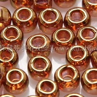4mm日本珠-茶水晶玻璃-可可金色-10g