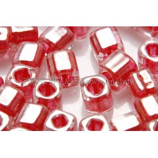 4mm方管日本珠珠光玫瑰紅色--10g