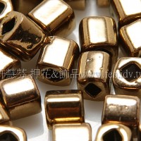 4mm方管日本珠金屬光-可可金色--10g