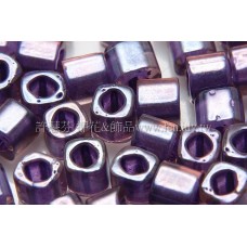 4mm方管日本珠粉光紫藤色--10g